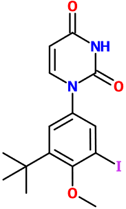 MC002215 1-(3-t-Bu-5-I-4-methoxyphenyl)pyrimidine-2,4-dione